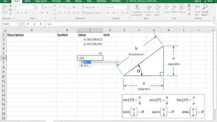Can Excel do trig functions in degrees?
