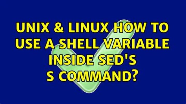 Can we use variable in sed command?