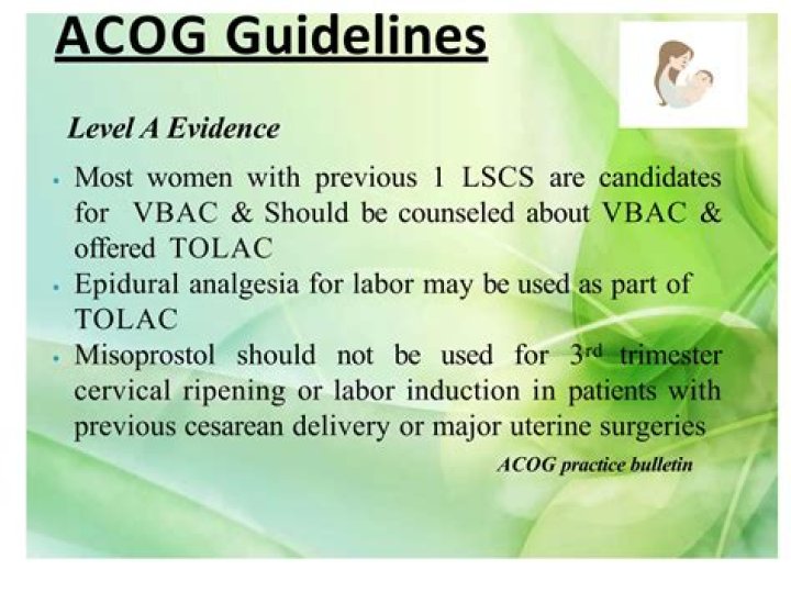 Does ACOG support VBAC?