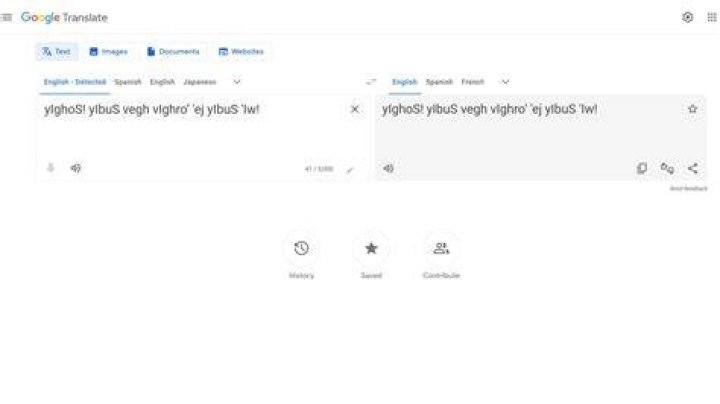 Does Google translate have Klingon?