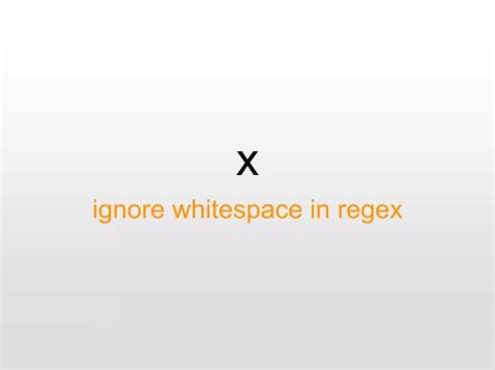 Does regex ignore whitespace?