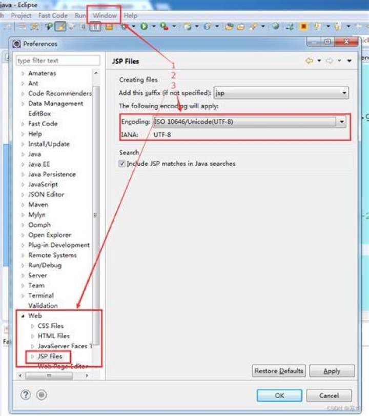 How do I change the encoding to UTF-8 in eclipse?