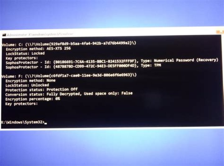 How do I check my Sophos encryption status?