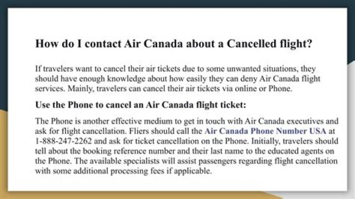 How do I contact Air Canada?