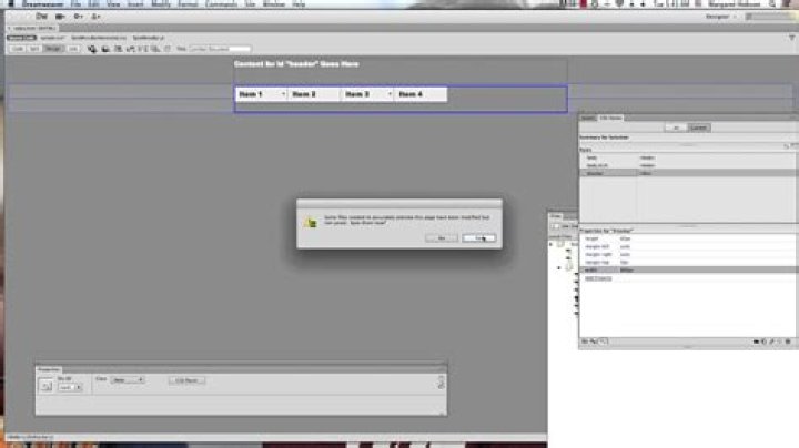 How do I create a navigation bar in Dreamweaver?