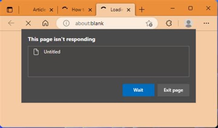 How do I fix a page not responding?