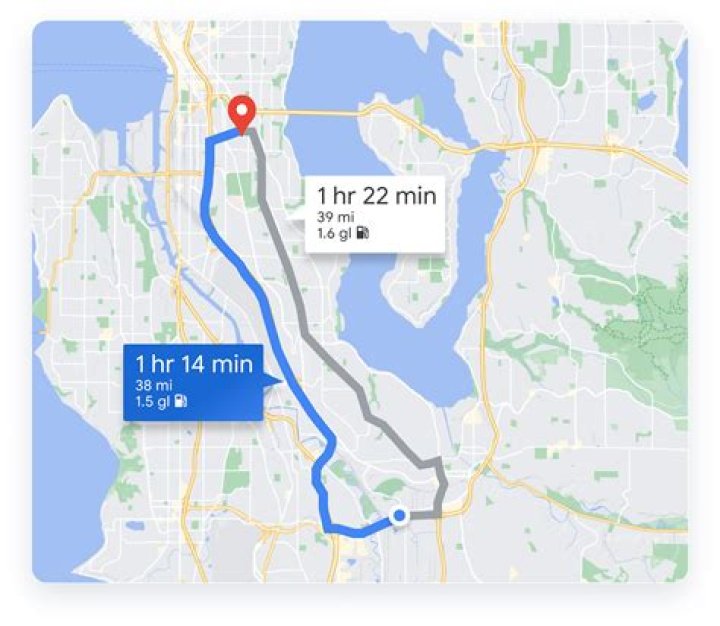 How do I get scenic route on Google Maps?