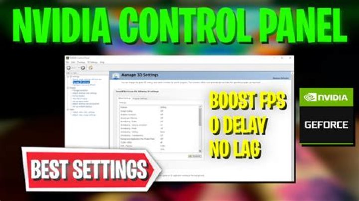 How do I increase fps in Nvidia control panel?