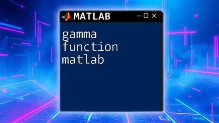 How do you define a gamma function in Matlab?