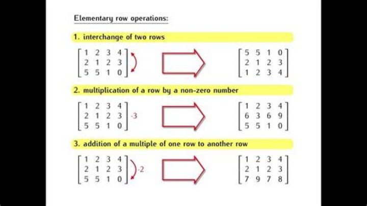 How do you do elementary row operations?