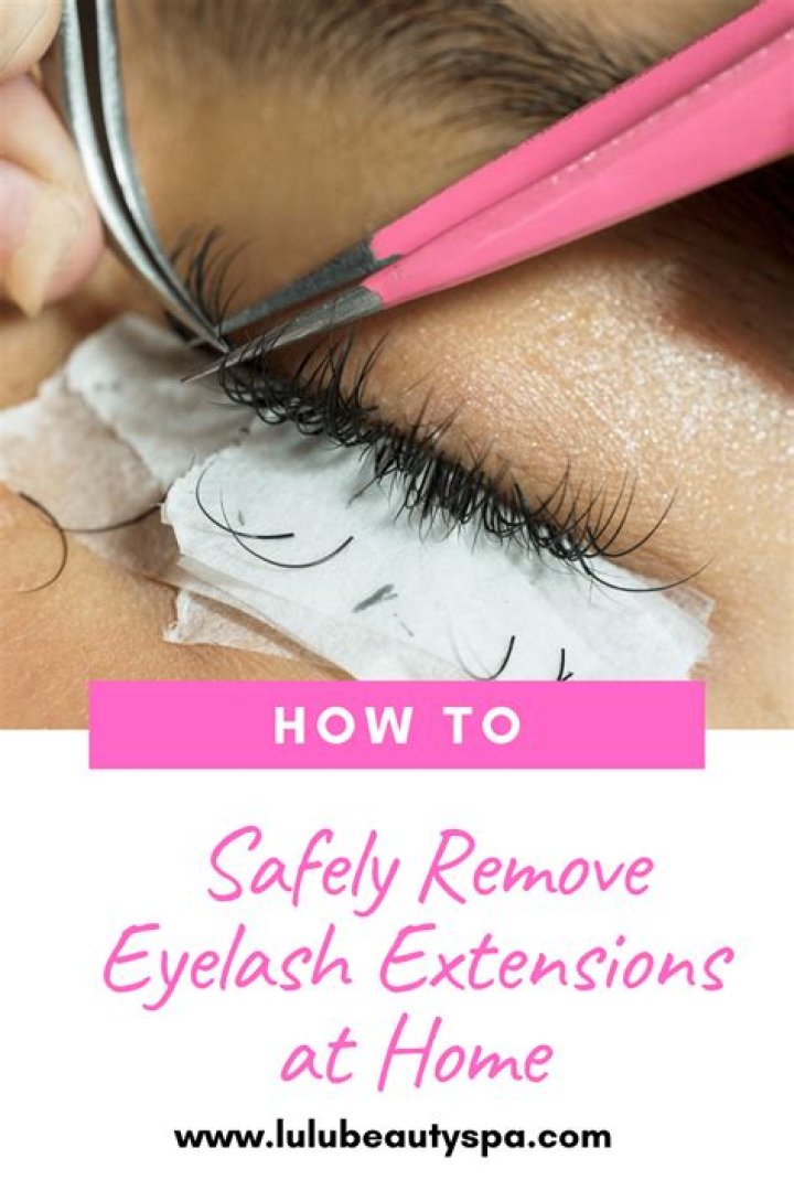 How do you remove glued on eyelashes?