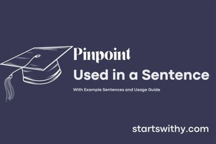 How do you use pinpoint in a sentence?