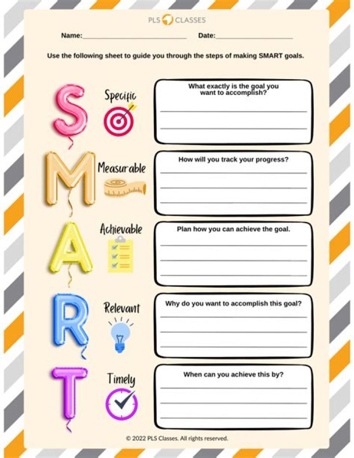 How do you write a smart goal worksheet?