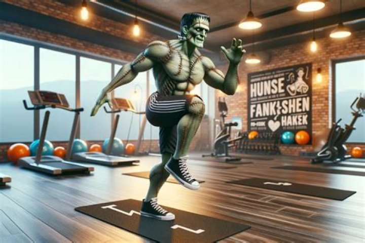 How does Frankenstein walk?