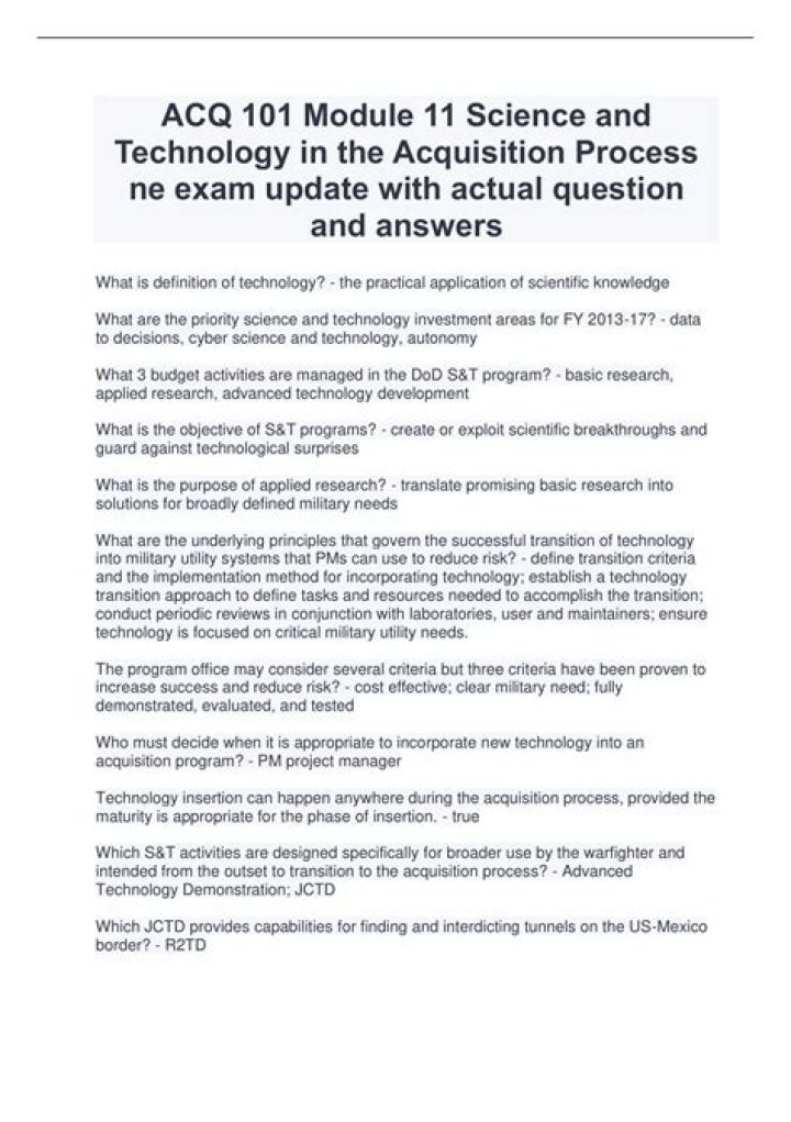 How long does ACQ 101 take?