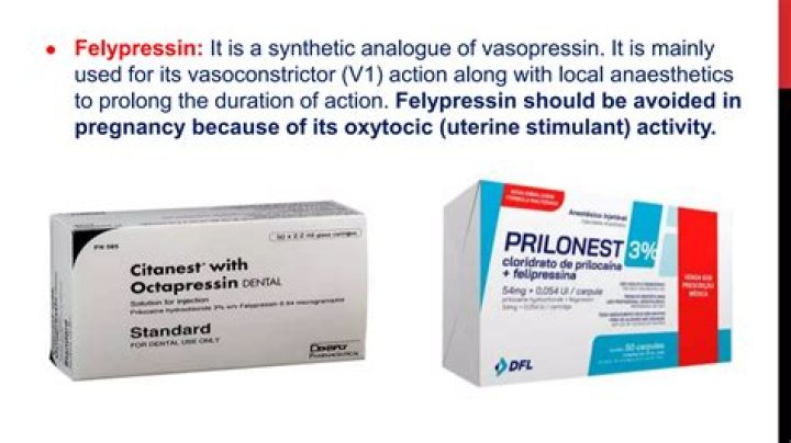 Is felypressin a vasoconstrictor?