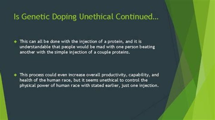 Is gene doping unethical?