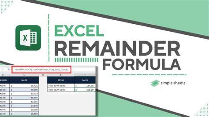 Is there a remainder function in Excel?