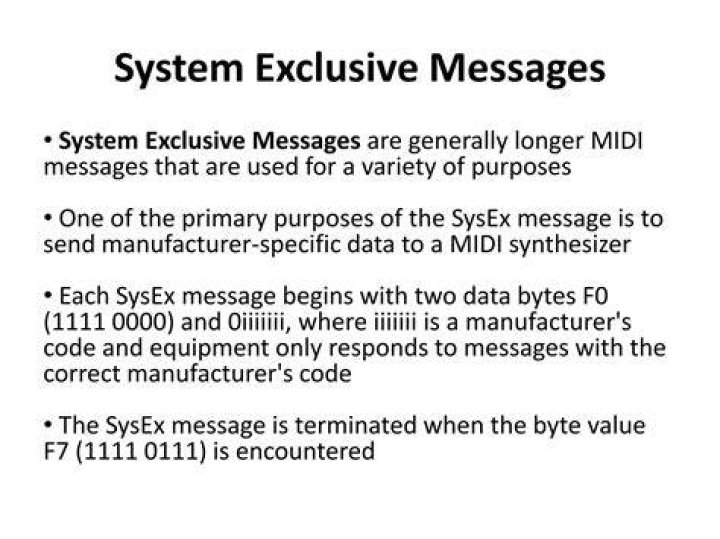 What are MIDI System Exclusive messages?
