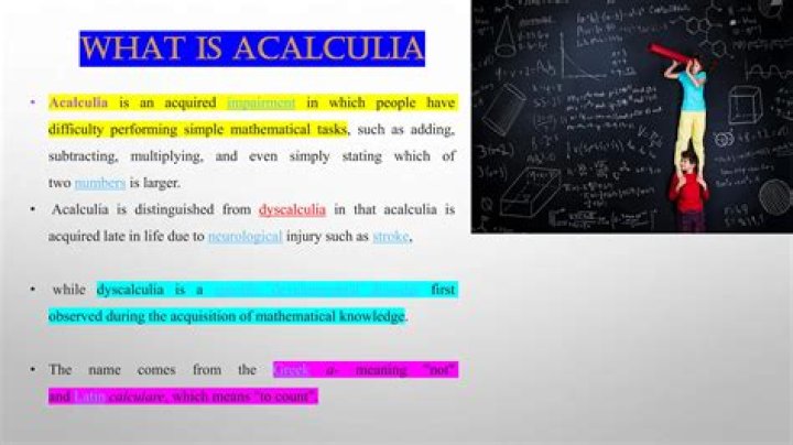 What causes acalculia?