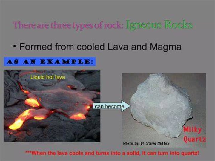 What does cooled lava become?