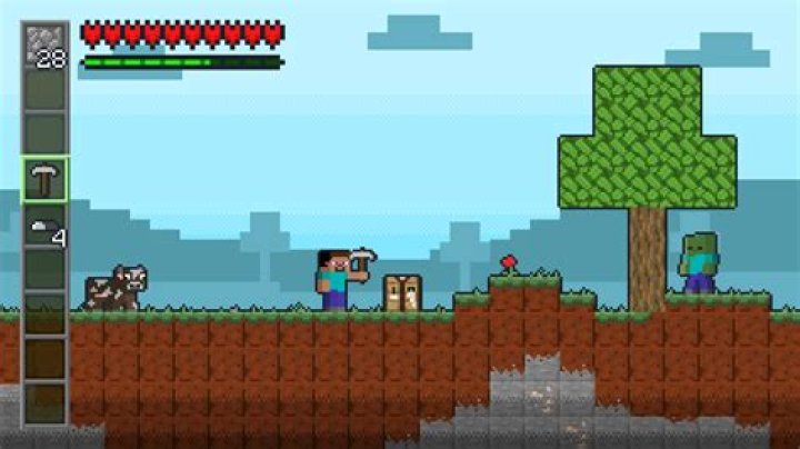 What game is like Minecraft 2D?