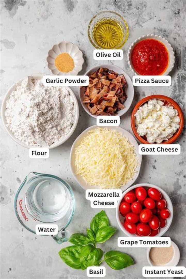 What ingredients does a pizza need?