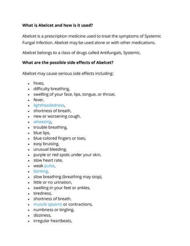 What is Abelcet used for?