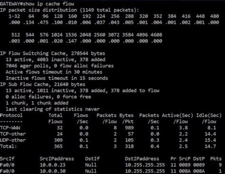 What is ip cache flow?