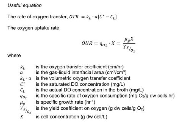 What is oxygen transfer coefficient?