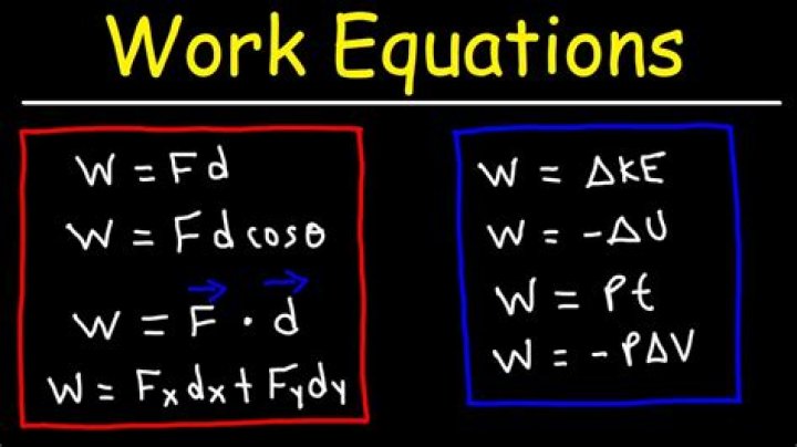 What is the formula for work-energy?
