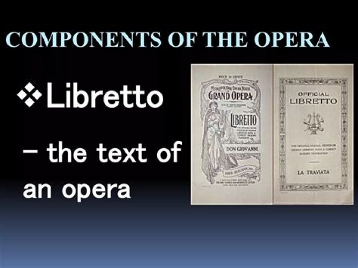 What is the libretto in an opera?