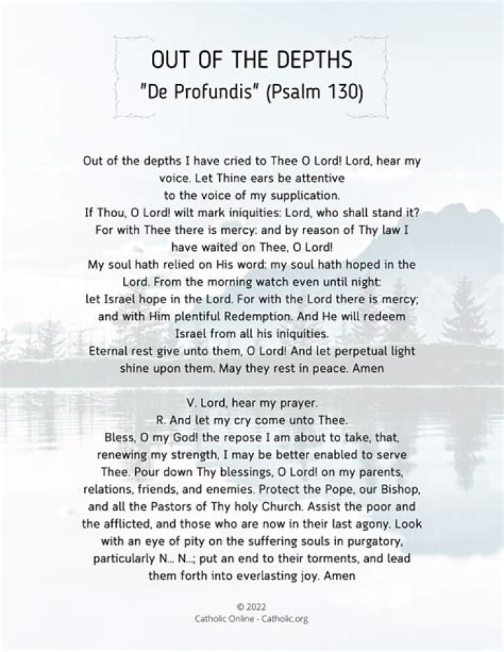 What psalm is Profundis?