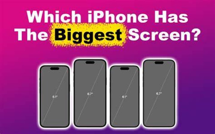 Which phone has largest screen size?