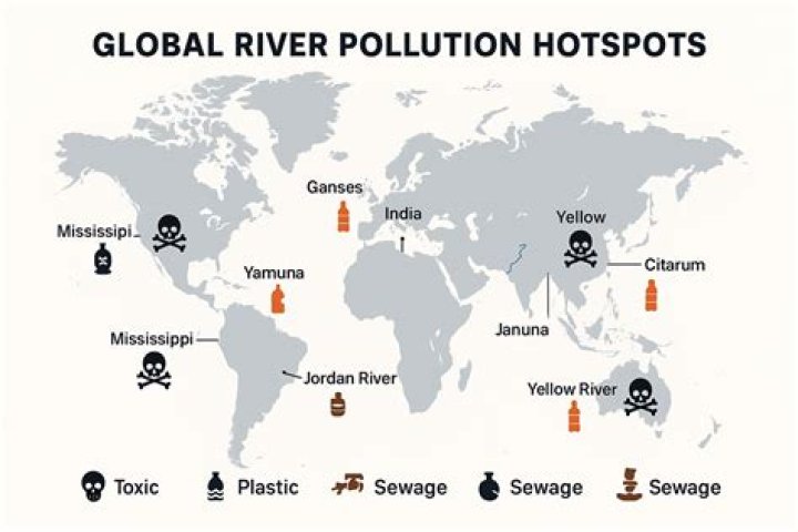 Which river is most polluted?