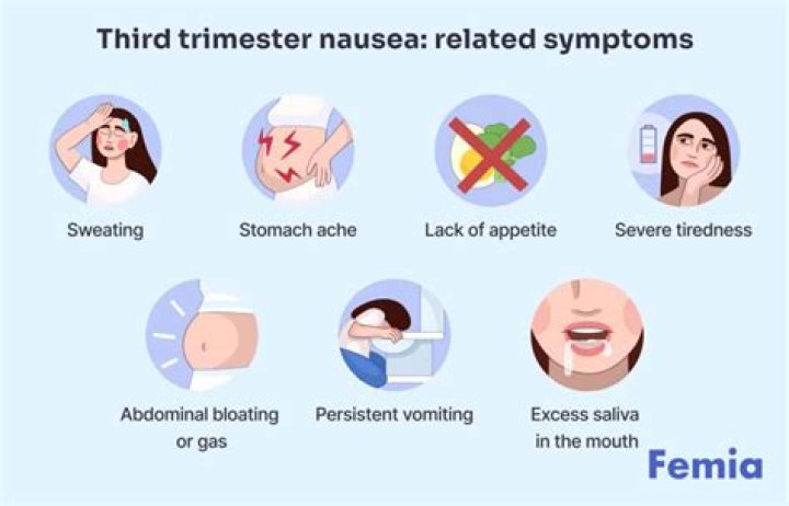 Why do I feel nauseous in my third trimester?