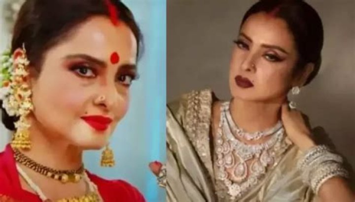Why does Rekha put sindoor on her forehead?