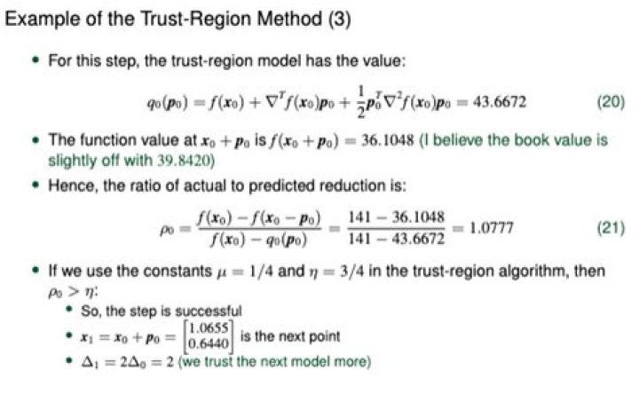 Why trust region method?
